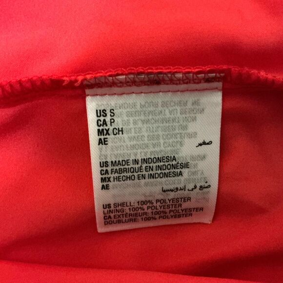 INC Women's Floral-Print Pleated Halter Top Small Flowy Sheer Lined Coral - Picture 9 of 11